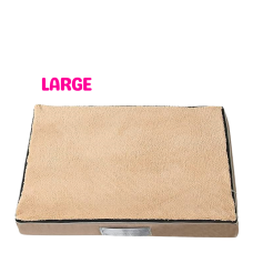 Lavish Memory Foam Bed for Dogs Beige (L)