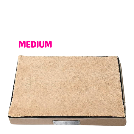Lavish Memory Foam Bed for Dogs Beige (M)