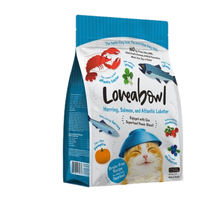 Loveabowl Grain-Free Herring Salmon and Atlantic Lobster Cat Dry Food 4.1kg