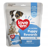Love'em Dog Treats Pocket Puppy Rewards Beef 120g (20g x 6)