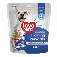 Love'em Dog Treats Pocket Training Rewards Beef 120g (20g x 6)