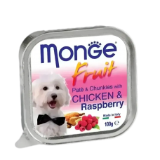 Monge Dog Food Fruit Pate w/Chunkies Chic & Raspberry 100g