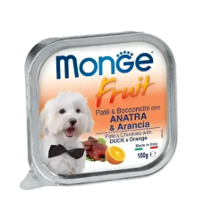 Monge Dog Food Fruit Pate w/Chunkies Duck & Orange 100g