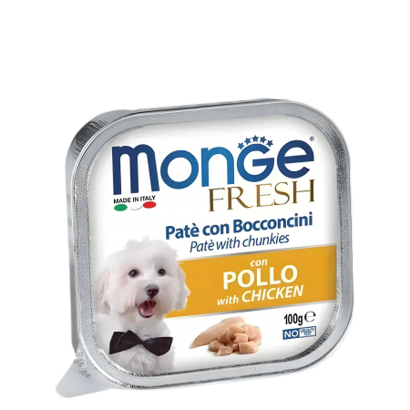 Monge Dog Food Pate with Chunkies Chicken 100g x32