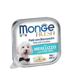 Monge Dog Food Pate with Chunkies Cod Fish 100g