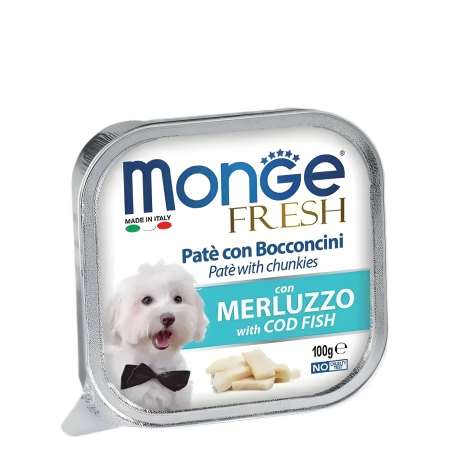 Monge Dog Food Pate with Chunkies Cod Fish 100g