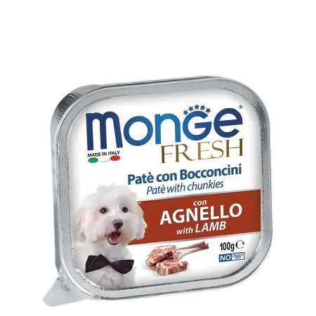 Monge Dog Food Pate with Chunkies Lamb 100g