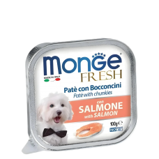 Monge Dog Food Pate with Chunkies Salmon 100g
