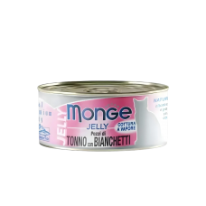 Monge Cat Canned Food Jelly Yellowfin Tuna w/Whitebait 80g
