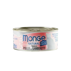 Monge Cat Canned Food Natural Tuna & Chic w/Shrimps 80g