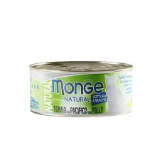 Monge Cat Canned Food Natural Yellowfin Tuna w/Chic 80g