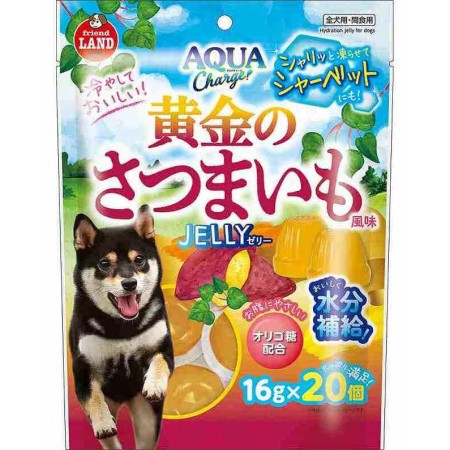 Marukan Dog Treats Jelly Aqua Charge Golden Sweet Potato (16g x 20pcs)