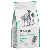 McAdams Dog Food Free Range Sensitive Turkey Medium & Large Breed 10kg