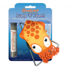 Meowijuana Cat Toy  Jump 'n' Jamb Hanging Squid