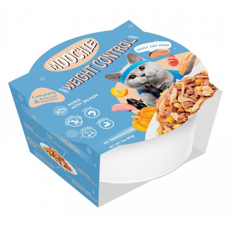 Moochie Cat Cup Weight Control Salmon Mince 85g