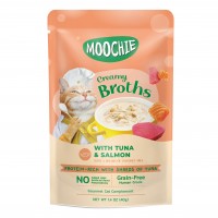 Moochie Cat Pouch Creamy Broth Tuna & Salmon 40gx16