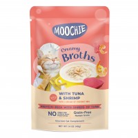 Moochie Cat Pouch Creamy Broth Tuna & Shrimp 40gx12