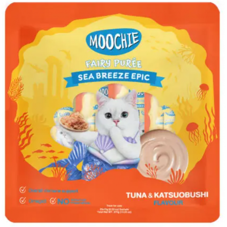 Moochie Cat Pouch Fairy Puree Tuna & Katsuobushi 375g