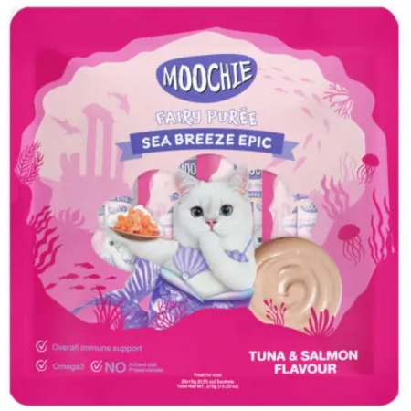 Moochie Cat Pouch Fairy Puree Tuna & Salmon 375gx2