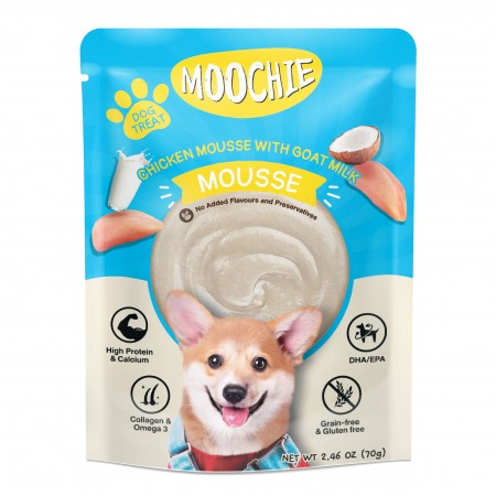 Moochie Dog Pouch Chicken Mousse With Goat Milk 70g