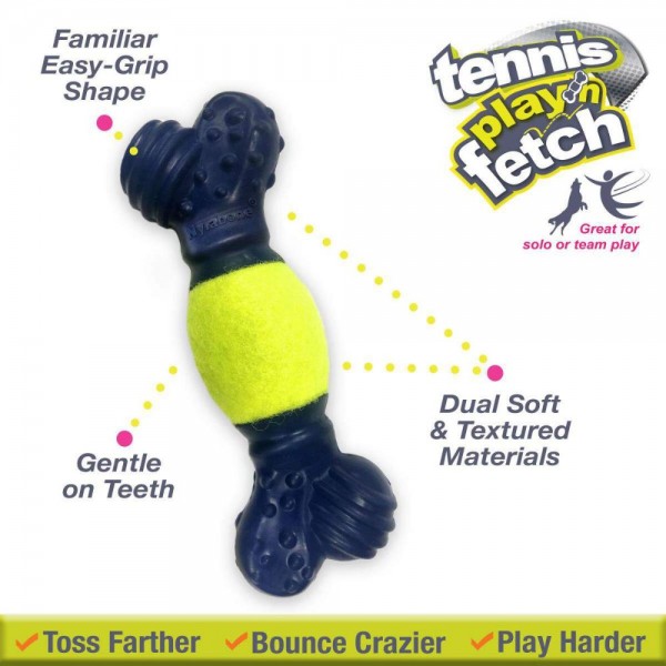 Nylabone Dog Toy Power Play Tennis Play n Fetch