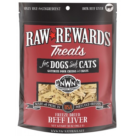 Northwest Pet Freeze Dried Treat Raw Rewards Beef Liver 10oz