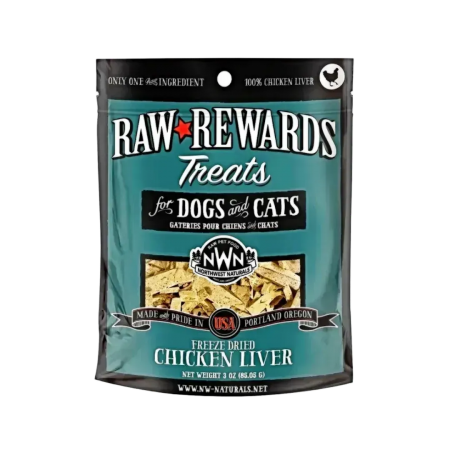 Northwest Pet Freeze Dried Treat Raw Rewards Chicken Liver 85g