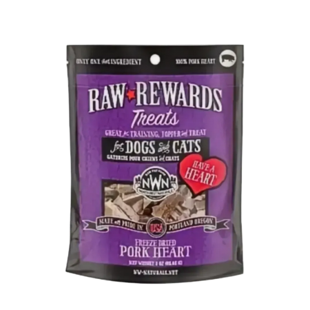 Northwest Raw Rewards Treats Pork Heart 3oz