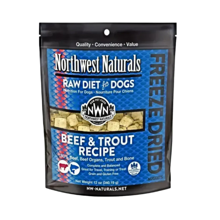 Northwest Dog Freeze Dried Raw Diet Beef & Trout 12oz