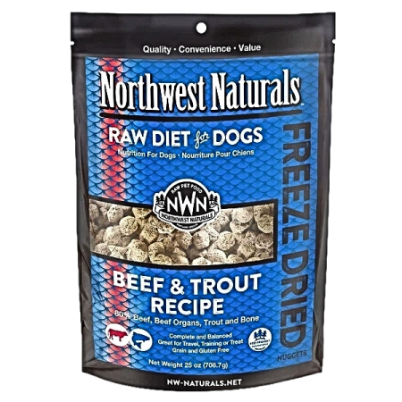 Northwest Dog Freeze Dried Raw Diet Beef & Trout 25oz