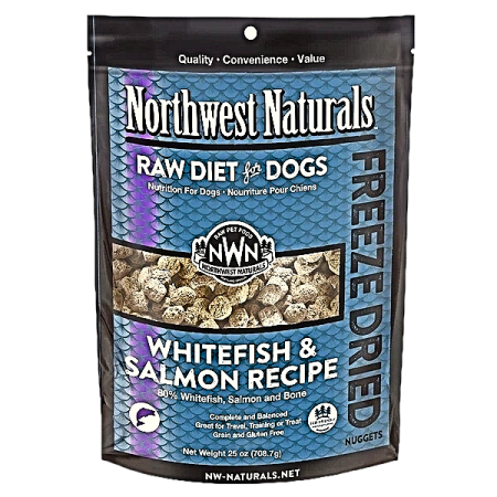 Northwest Dog Freeze Dried Raw Diet Whitefish & Salmon 25oz