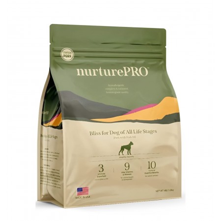 Nurture Pro Dog Food Original Pork with Fish Oil Bliss For All Life Stages 4lb
