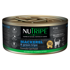 Nutripe Cat Wet Food Pure Green Tripe Mackerel 95g