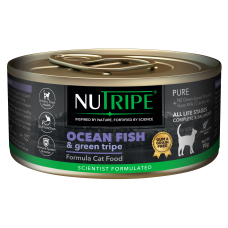 Nutripe Cat Wet Food Pure Green Tripe Ocean Fish 95g