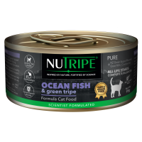 Nutripe Cat Wet Food Pure Green Tripe Ocean Fish 95g (6 cans)