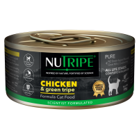 Nutripe Cat Wet Food Pure Green Tripe Chicken 95g (6 cans)