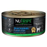 Nutripe Pure Gum and Grain Free Mackerel and Green Tripe Cat Wet Food 95g (6 cans)
