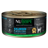 Nutripe Pure Gum and Grain Free Salmon and Green Tripe Cat Wet Food 95g (6 cans)