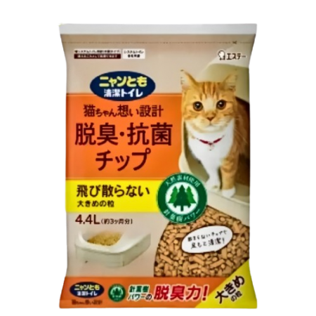 NyanTomo Litter Natural Wood Large Grains 4.4L