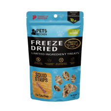 Pets Kitchen Cat Treat Freeze-Dried Squid Strips 17g