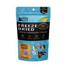 Pets Kitchen Cat Treat Freeze-Dried Whole Squid 40g 
