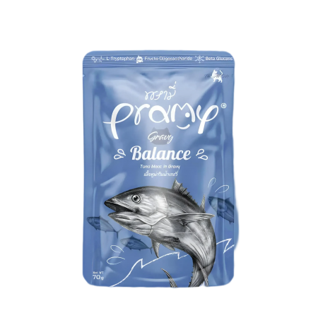 Pramy Cat Gravy Pouch Balance Tuna Meat 70g x12