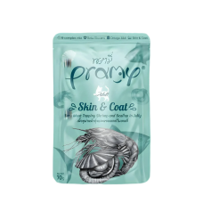 Pramy Cat Jelly Pouch Skin & Coat Tuna w/Shrimp & Scallop 70g x12