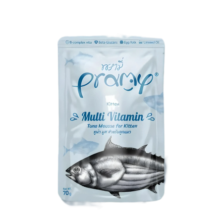 Pramy Cat Mousse Pouch Multi-Vitamin Tuna Meat for Kitten 70g