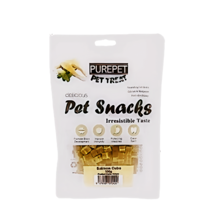 Purepet Dog Treat Salmon Cube 100g