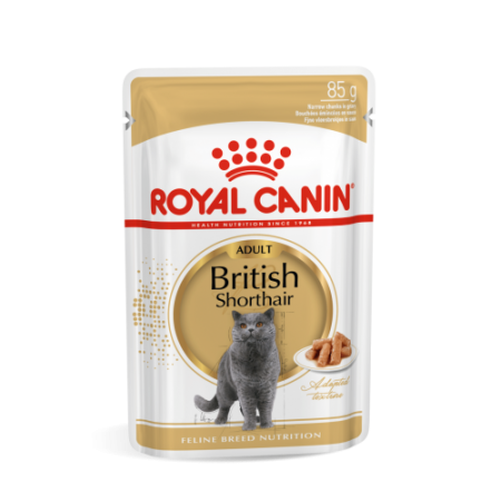 Royal Canin Cat Pouch  in Gravy British Shorthair Adult 85g x12