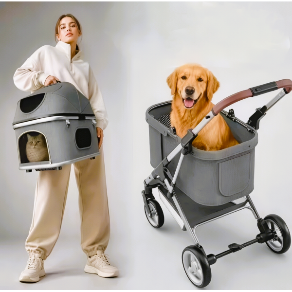 Rubeku Pet Stroller (822) Grey