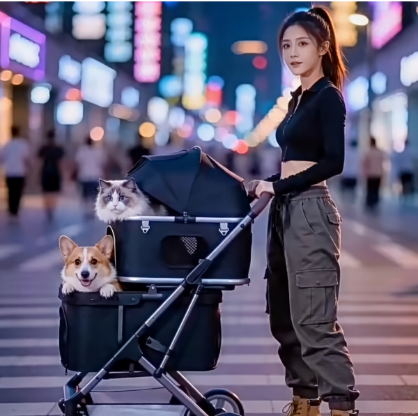 Rubeku Pet Stroller (822) Grey