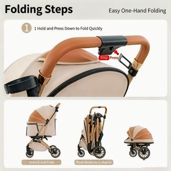 Rubeku Pet Stroller (X5-2) Khaki