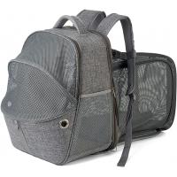 Rubeku Pet Carrier Expandable Backpack Grey